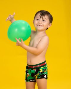 Boxer de niño.